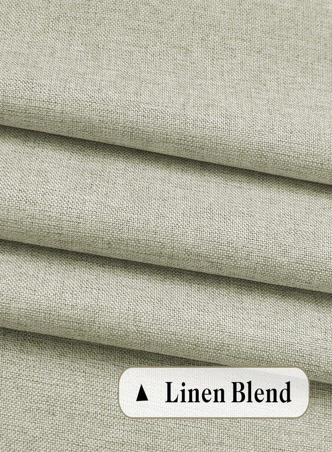 DONREN Linen Curtains 108 Inches Long for Living Room Bedroom 2 Panels Rod Pocket and Back Tab Light Filtering Large Window Drapes Ivory Natural Sheer Curtains 108 Inch for Patio - Image 4